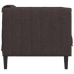 Fauteuil marron foncé tissu – Image 3