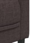 Fauteuil marron foncé tissu – Image 5