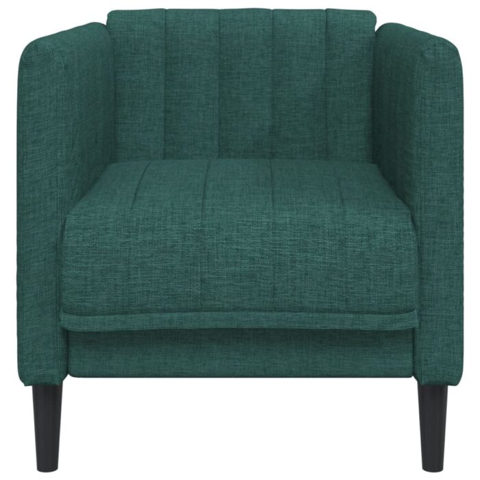 Fauteuil vert foncé tissu – Image 2