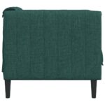 Fauteuil vert foncé tissu – Image 3