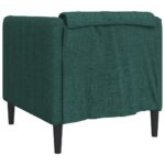 Fauteuil vert foncé tissu – Image 4