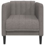 Fauteuil taupe tissu – Image 2