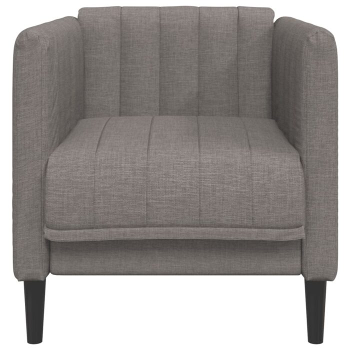 Fauteuil taupe tissu – Image 2