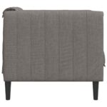 Fauteuil taupe tissu – Image 3