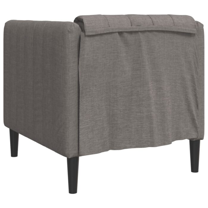 Fauteuil taupe tissu – Image 4