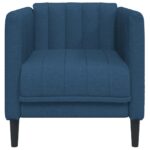 Fauteuil bleu tissu – Image 2