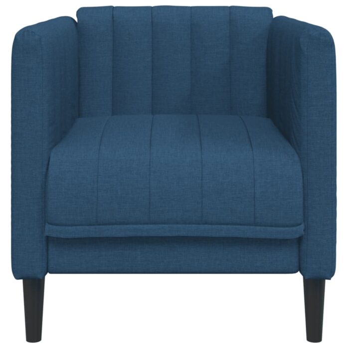 Fauteuil bleu tissu – Image 2