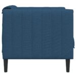Fauteuil bleu tissu – Image 3