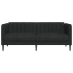 Canapé à 2 places noir tissu – Image 2