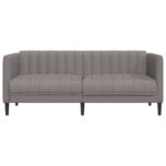 Canapé à 2 places taupe tissu – Image 2