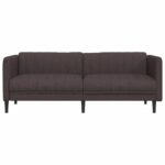 Canapé à 3 places marron foncé tissu – Image 2