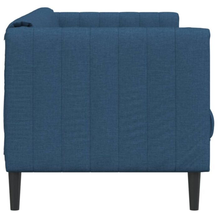 Canapé à 3 places bleu tissu – Image 3