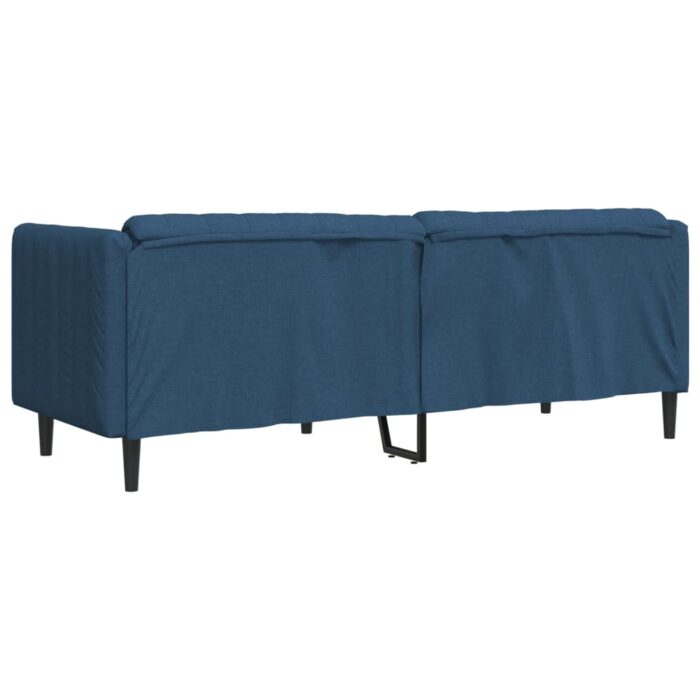 Canapé à 3 places bleu tissu – Image 4