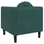 Fauteuil avec coussin vert foncé velours – Image 4