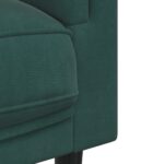 Fauteuil avec coussin vert foncé velours – Image 5