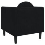 Fauteuil avec coussin noir velours – Image 4
