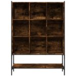 Bibliothèque chêne fumé 102x30x141,5 cm bois d'ingénierie – Image 3