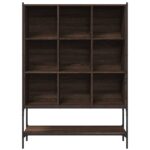 Bibliothèque chêne marron 102x30x141,5 cm bois d'ingénierie – Image 3