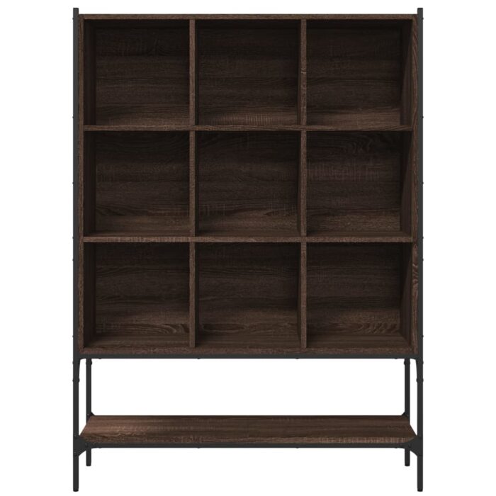 Bibliothèque chêne marron 102x30x141,5 cm bois d'ingénierie – Image 3