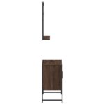 Ensemble d'armoires de salle de bain 2 pcs chêne marron – Image 5