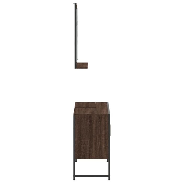 Ensemble d'armoires de salle de bain 2 pcs chêne marron – Image 5