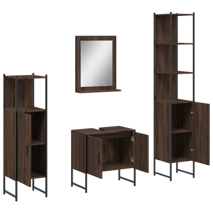 VXL8721012403116_g_en_hd_3.jpg Ensemble d'armoires de salle de bain 4 pcs chêne marron – Image 3