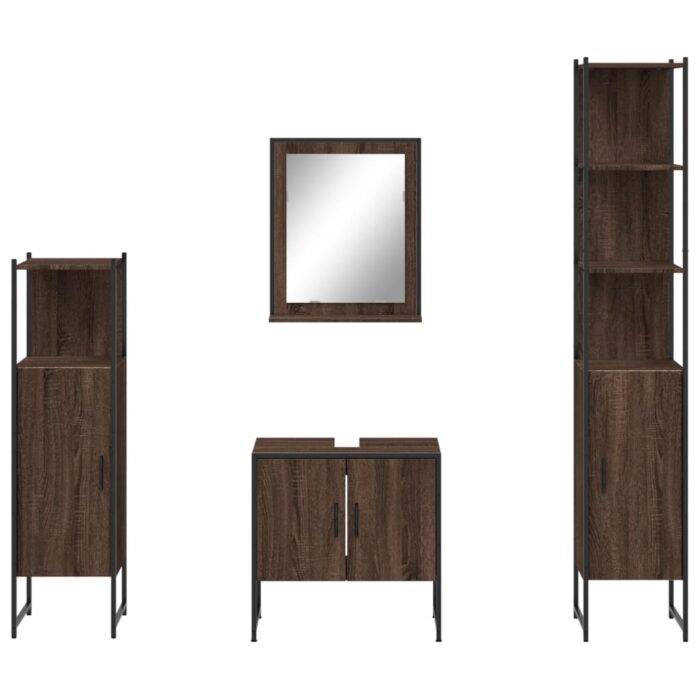 VXL8721012403116_g_en_hd_4.jpg Ensemble d'armoires de salle de bain 4 pcs chêne marron – Image 4