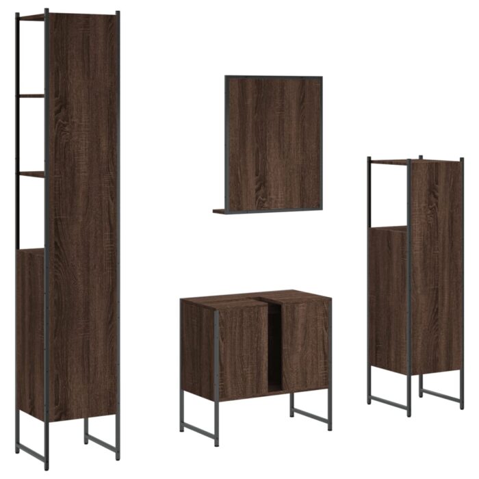 VXL8721012403116_g_en_hd_6.jpg Ensemble d'armoires de salle de bain 4 pcs chêne marron – Image 6
