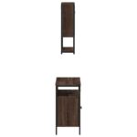 Ensemble de meubles de salle de bain 2 pcs Chêne marron – Image 5