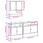 Ensemble de meubles salle de bain 3 pcs noir bois d'ingénierie – Image 10