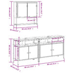 Ensemble de meubles de salle de bain 3 pcs Chêne marron – Image 10