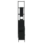 Ensemble de meubles salle de bain 3 pcs noir bois d'ingénierie – Image 5