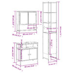 Ensemble de meubles de salle de bain 3 pcs Chêne marron – Image 11