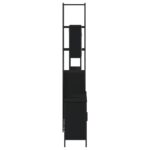 Ensemble de meubles salle de bain 3 pcs noir bois d'ingénierie – Image 5
