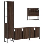 Ensemble de meubles de salle de bain 4 pcs Chêne marron – Image 6