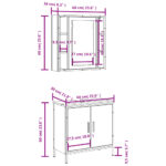 Ensemble de meubles salle de bain 2 pcs noir bois d'ingénierie – Image 11