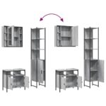 Ensemble d'armoires de salle de bain 3 pcs sonoma gris – Image 7