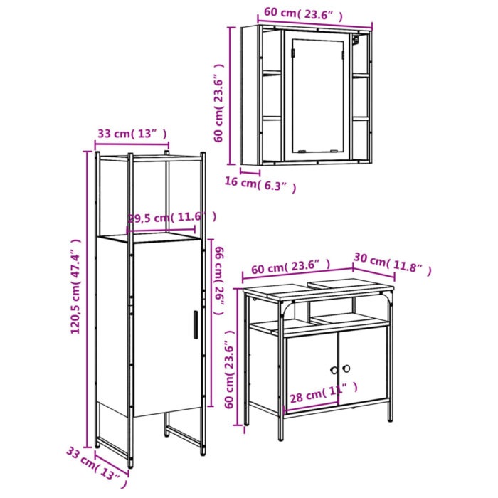 VXL8721012404205_g_en_hd_11.jpg Ensemble d'armoires de salle de bain 3 pcs sonoma gris – Image 11