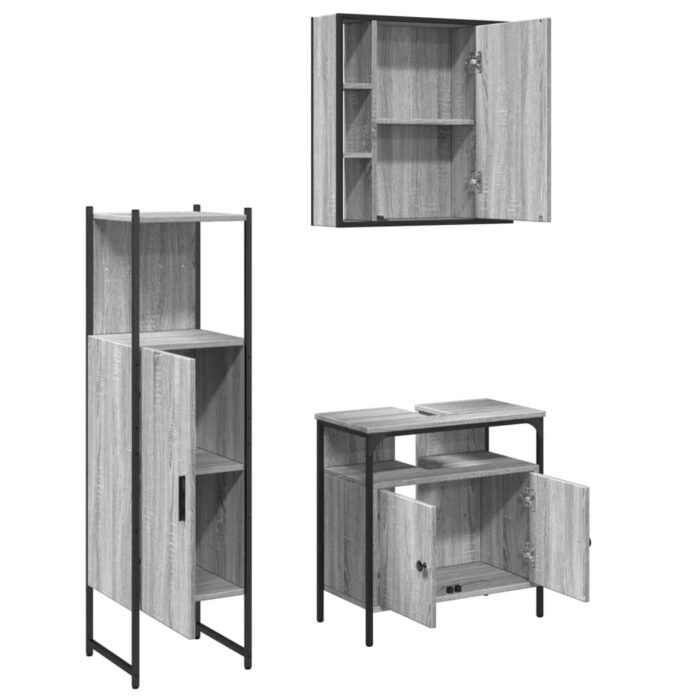 VXL8721012404205_g_en_hd_3.jpg Ensemble d'armoires de salle de bain 3 pcs sonoma gris – Image 3