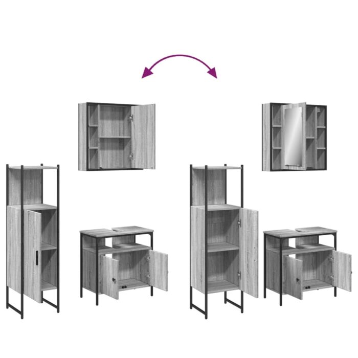 VXL8721012404205_g_en_hd_7.jpg Ensemble d'armoires de salle de bain 3 pcs sonoma gris – Image 7