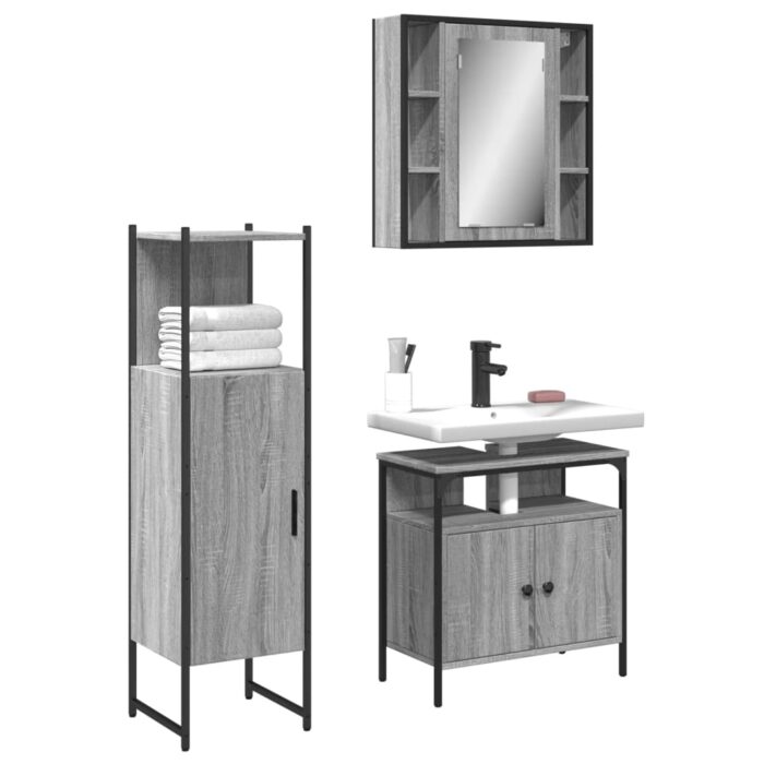 VXL8721012404205_m_en_hd_1.jpg Ensemble d'armoires de salle de bain 3 pcs sonoma gris – Image 1