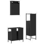 Ensemble de meubles salle de bain 3 pcs noir bois d'ingénierie – Image 6