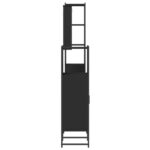 Ensemble de meubles salle de bain 4 pcs noir bois d'ingénierie – Image 5