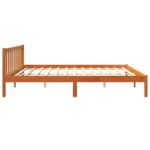 Cadre de lit sans matelas cire marron 180x200cm bois pin massif – Image 3