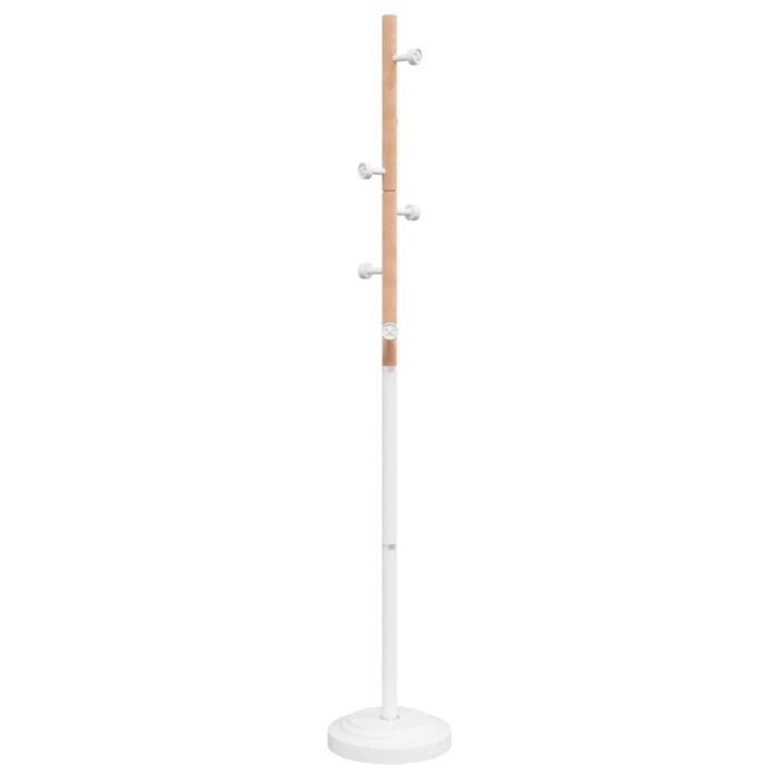Porte-manteau blanc 177 cm fer enduit de poudre – Image 3