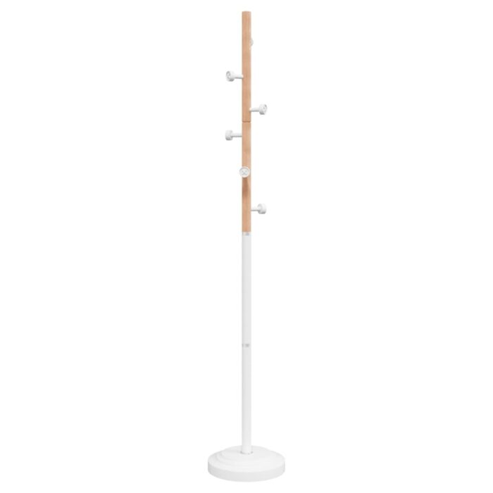 Porte-manteau blanc 177 cm fer enduit de poudre – Image 4