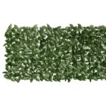 Écran de balcon avec feuilles vert foncé 200x75 cm – Image 2
