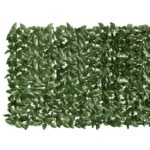 Écran de balcon avec feuilles vert foncé 200x100 cm – Image 2