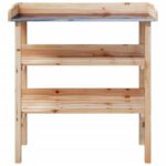Table à plantes avec étagères 78x38x82,5cm bois de sapin solide – Image 2