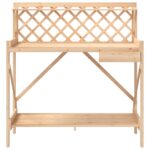 Banc de rempotage avec treillis bois massif de sapin – Image 3